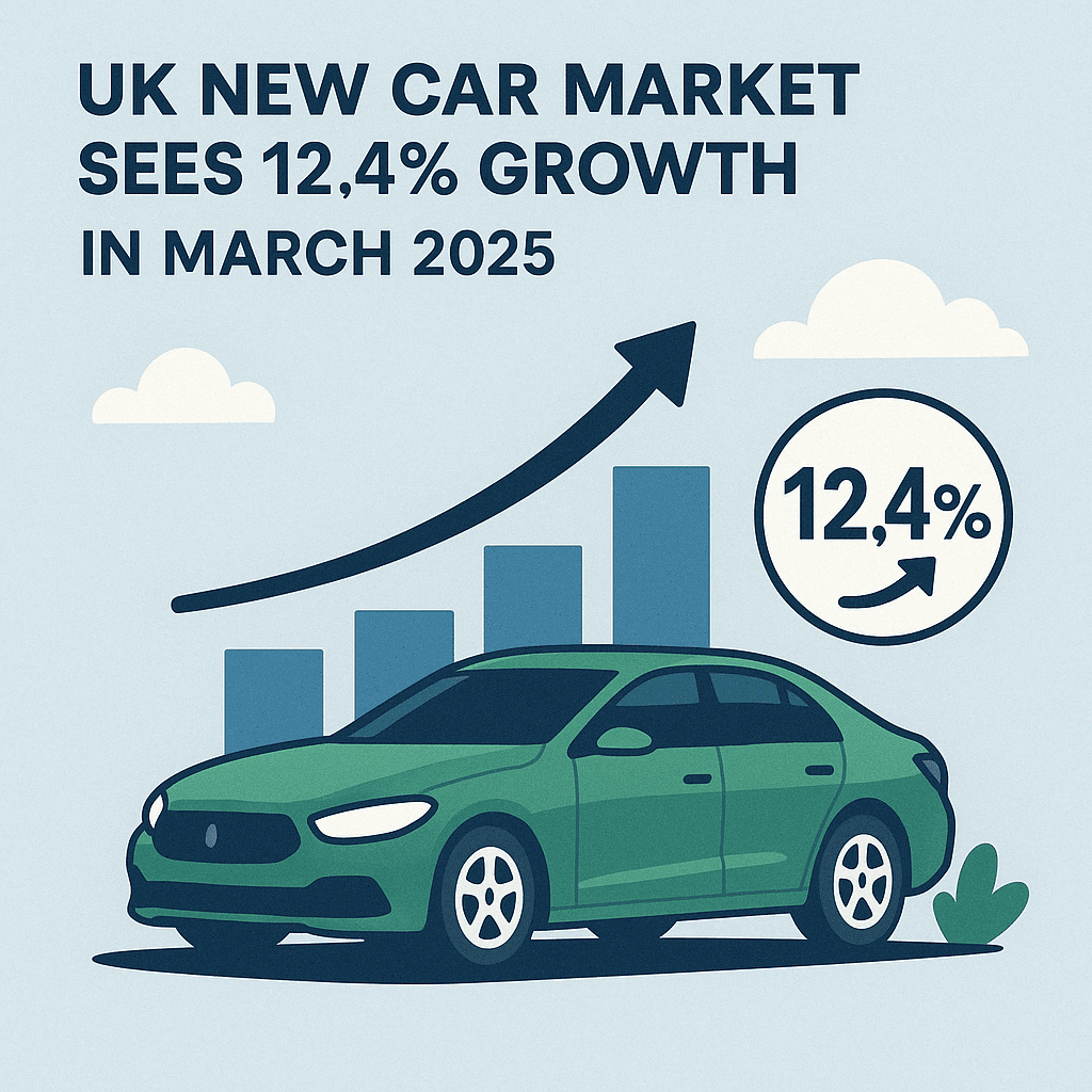 UK New Car Market Sees 12.4% Growth in March 2025